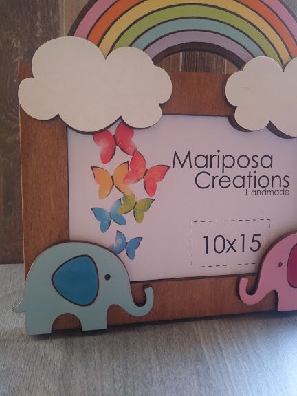 Cornice portafoto in legno con scritta in lingua inglese Mom, idea