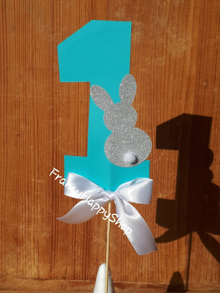 Decorazioni Torta Pasqua - 24 Topper Coniglietti, In Carta, Per Dolci E Cupcake - Foto 6