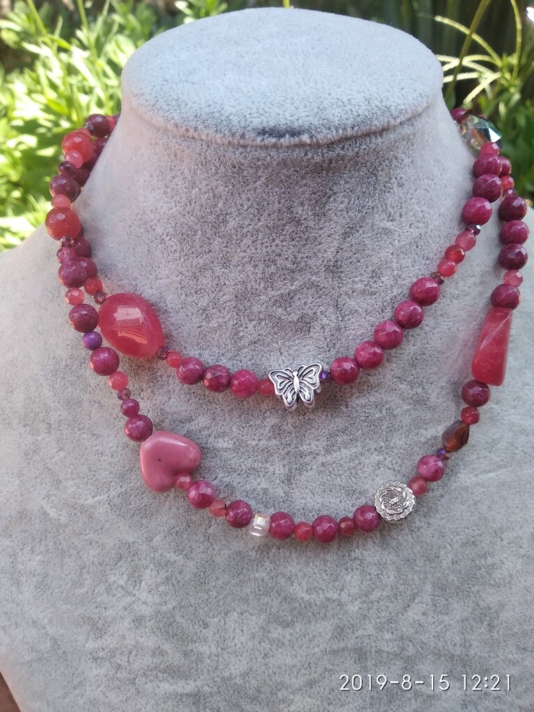 Mecool – Collana Lunga Per Donna Con Ciondolo Ellittico E Cristallo Verde, Catena Regolabile, Ecopelle, Gioiello Statement