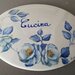 15x12 cm Targa,piastra ,ovale in ceramica ,fuori porta,personalizzabile dipinta a mano,diverse misure