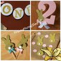 Kit compleanno coniglio Primo compleanno Bambina Bambino festa tema conigli animali giungla personalizzato secondo compleanno Colori pastello cake topper torta toppers festone