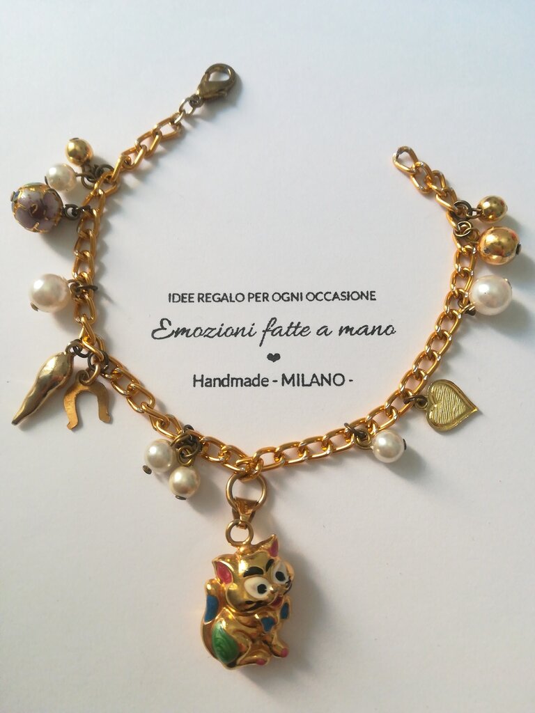 Vadmans Bracciale Gatto Nero In Argento 925 Con Pietra Portafortuna Di Ottobre – Cavigliera O Bracciale Regalo Per Donne