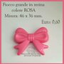 Fiocco in resina -ROSA-