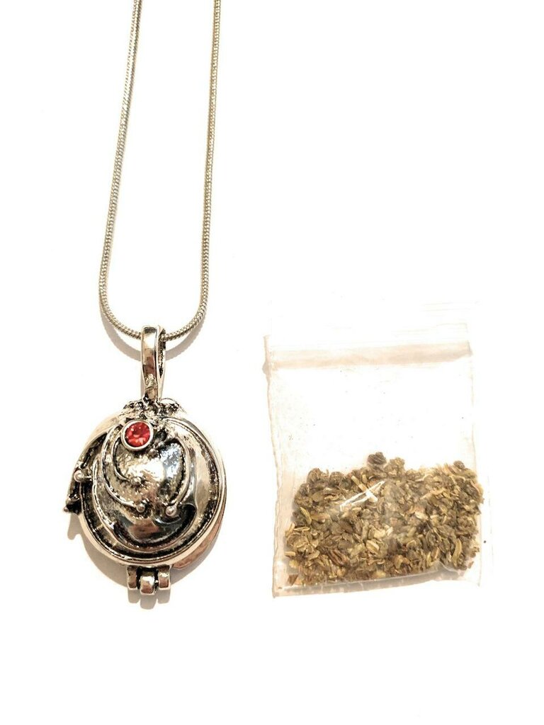 Set Gioielli Elena Gilbert - 6 Collane Medaglione Verbena + 20 Adesivi - The Vampire Diaries