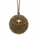 Collana medaglione d'oro Azteco di Cortez Pirati dei Caraibi tono bronzo Jack Sparrow Elizabeth Swan Maledizione Prima Luna Teschio