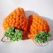 orecchini carotina crochet