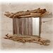 Specchio NAKED con legni di mare, driftwood