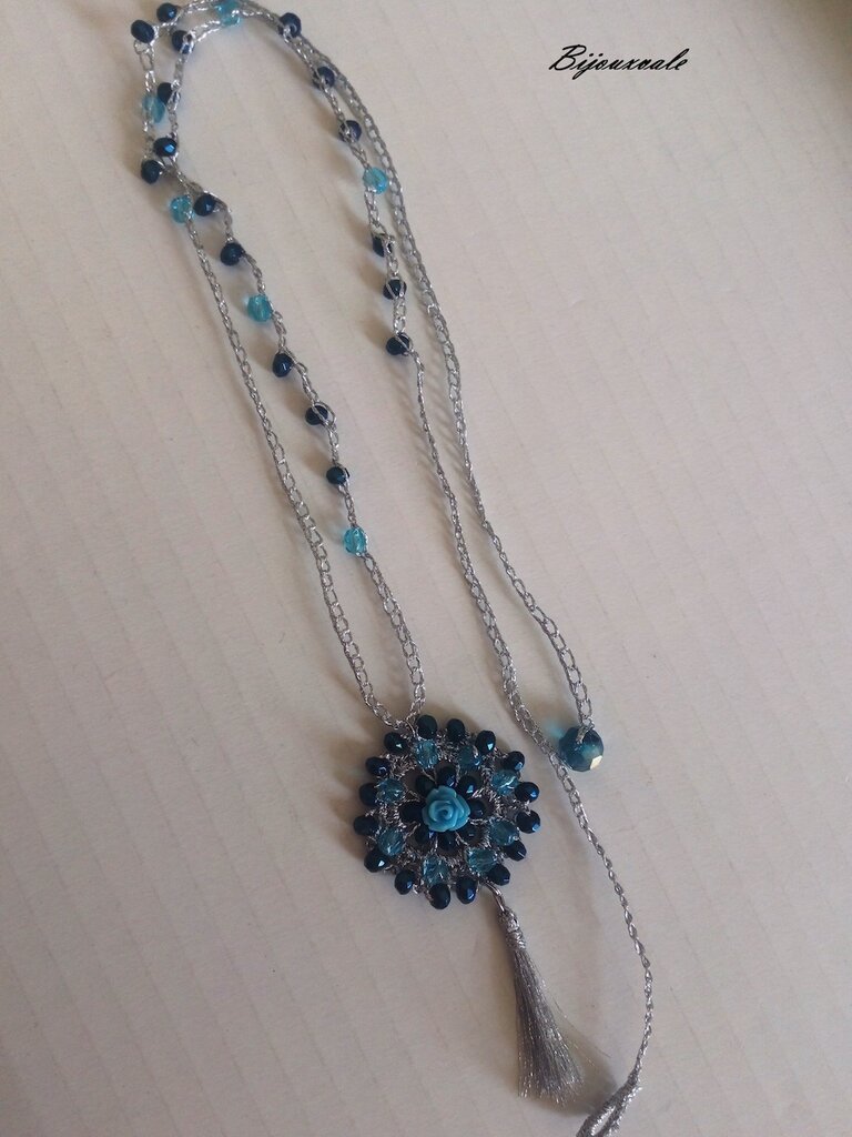 Collana pietre dure multicolore vintage donna bigiotteria collana lunga 57 cm