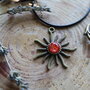 collana sole arancio