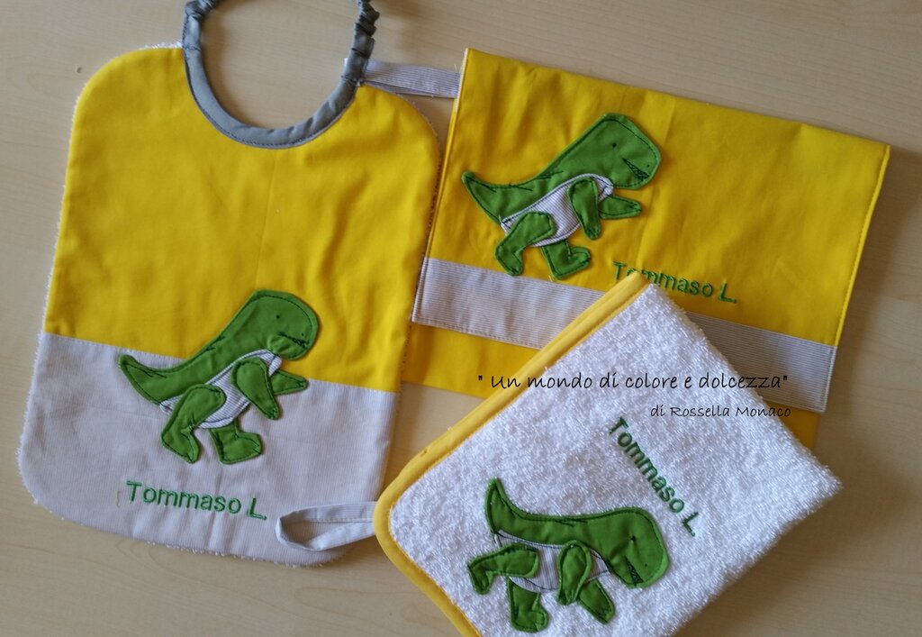 Set di 3 Contenitori Scatoline Porta Merenda - Dinosauri