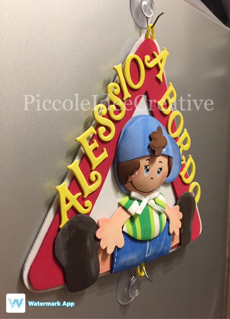 Targa per auto Bebè a bordo personalizzata - Bambini - Accessori