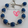 Bracciale con perle azzurre 