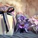 Barattolo neonata su petalo fiore battesimo 