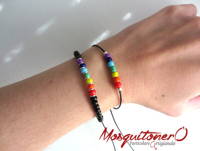 Bracciale UOMO Chakra semplice con perle in vetro nera per energia del corpo e meditazione yoga, mala Bracciale UOMO Chakra semplice con perle in vetro nera per energia del corpo e meditazione yoga, mala