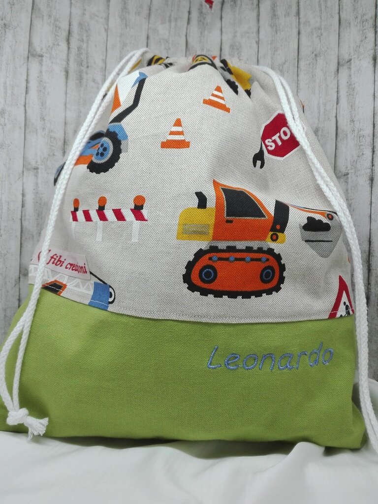 Sacchetta Asilo Bambino Personalizzata SACCA ASILO RUSPE CON NOME