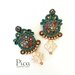 Orecchini boho-chic verdi a Soutache 