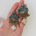 Orecchini boho-chic verdi a Soutache 