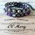 Bracciali intrecciati con agata viola ed ematite 