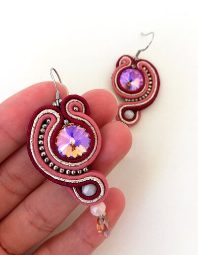 Orecchini A Cerchio Floreali Con Zirconia Cubica - Pendenti A Fiore Ipoallergenici In Argento Per Donna - Regalo Compleanno