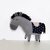 PONY REALE cavallucio di stoffa pony di pezza pupazzi bambini morbido cavallo di stoffa grigio 33 cm.