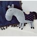 PONY REALE cavallucio di stoffa pony di pezza pupazzi bambini morbido cavallo di stoffa grigio 33 cm.