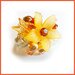 Anello "Fufu Flower arancione " fiore estate lucite idea regalo regolabile festa mamma primavera cerimonia damigella
