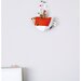 La SIGNORA CINGUETTA, uccello, uccellino peluche, cuscino forma uccello, decorazioni da parete, arredamento cameretta, arancione, 32cm