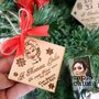 Decorazione Legno Albero di Natale Regalo da Appendere Personalizzato segnaposto cenone di Natale