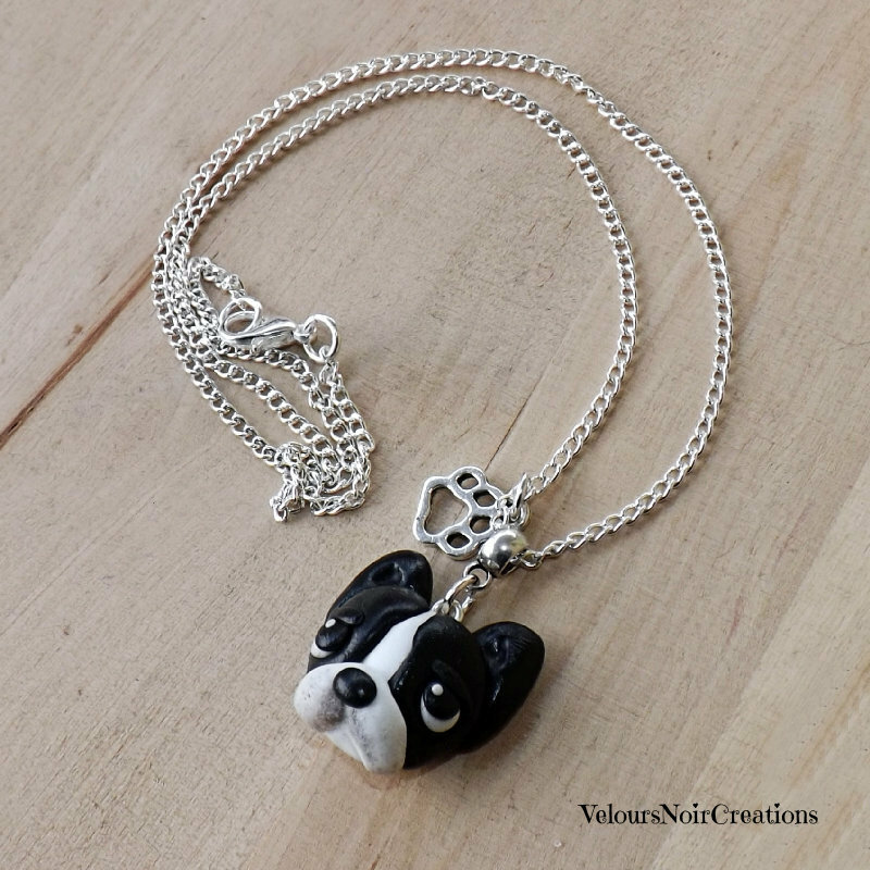 Midir&Etain Collana Bulldog francese in argento sterling 925 carino animale cane ciondolo collana bulldog francese gioielli regali per donne ragazze amanti degli animali