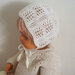 cuffietta vintage leggera per neonato in pura lana merino baby 0-3 mesi