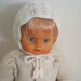 cuffietta vintage leggera per neonato in pura lana merino baby 0-3 mesi