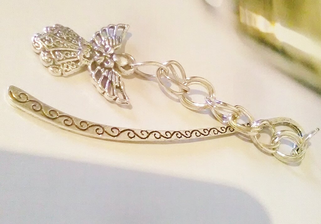 Segnalibro In Argento Tibetano Ciondolo In Porcellana Tonalità Ros - Foto 8