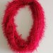 Collana lana rossa scintillante