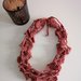 Collana lana caramello filo unico a rettangoli