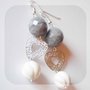 GREY AND WHITE earrings