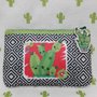 Mini pochette in feltro con cactus