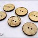 5  bottoni mm.23  in cocco naturale di alta qualità 