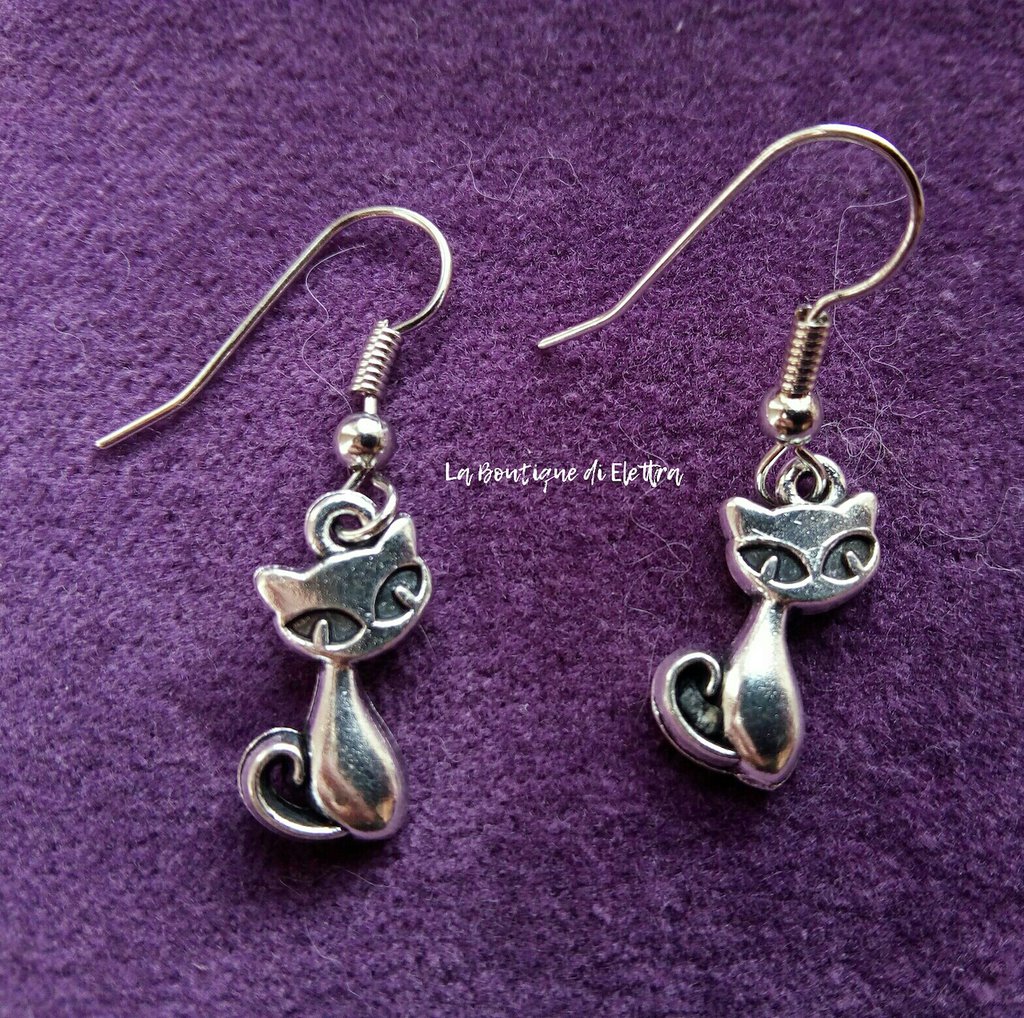 Orecchini Gatto Boho In Argento – Vintage E Piccoli, Stile Punk, Gioielli Per Donne E Ragazze, Regalo Di Halloween