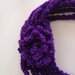 Collana lana viola con fiore