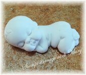 Stampo in silicone neonato che dorme  misura 4,5 