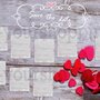 Tableau Mariage tema cuori love matrimonio 50x70 forex 5mm segnatavolo in omaggio