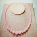 Collana donna vero quarzo rosa con perle in gradazione 6-14 mm pietre dure naturali chakra cristalloterapia