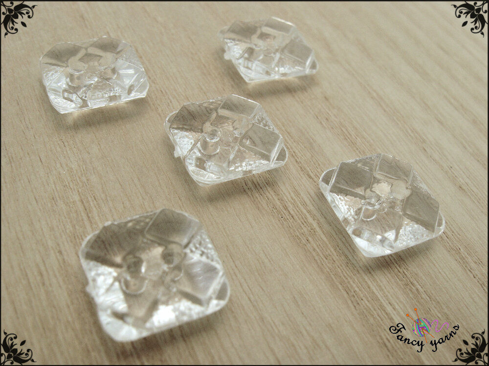50 Bottoni Trasparenti Da 15 Mm - Per Cucito, Artigianato, Poliestere, Reversibili - Foto 4