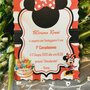 Invito 1 Anno Personalizzato con decoro Minnie