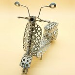 Vespa in acciaio inox misure  lunghezza 25cm altezza 18 cm vespa lambretta  piaggio vespa artistica  scooter Art metal arte del riciclo
