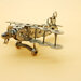 Airplane aereo scultura acciaio regalo aviazione modellismo biplano made in italy regalo pilota art metal riciclo fatto a mano