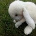 tenero bianco baby coniglietto a maglia