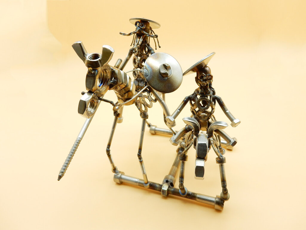 Lancillotto-cavaliere-don chisciotte Metal sculpture oggetti da col