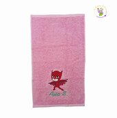 Asciugamano Gufetta in spugna di cotone rosa - 50x30 cm