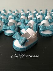 Scarpine porta confetti segnaposto nascita battesimo compleanno scarpetta scarpa portachiavi